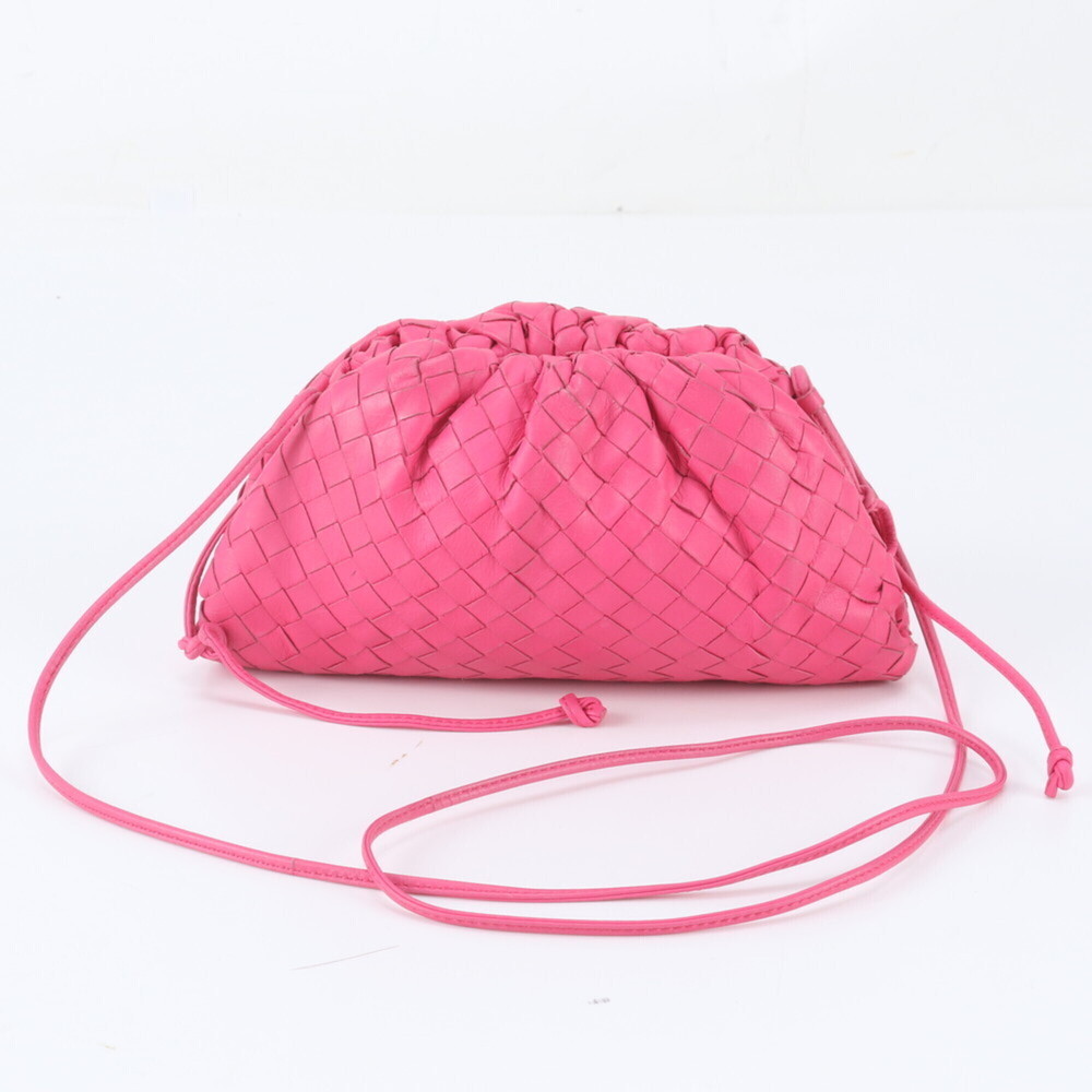 Bottega Veneta Intrecciato Woven Leather Pouch 2-Way Shoulder Bag for Women